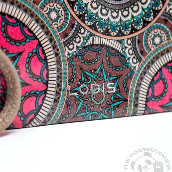 LODIS Mandala Design Multicolor Leather Wristlet Womens Bag Pouch Makeup Clutch - Picture 2 of 4